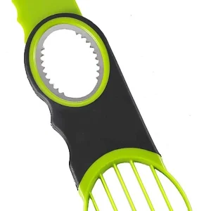 3-in-1 Avocado Slicer Tool Stainless Steel Cutter Pitter Dishwasher Safe Green